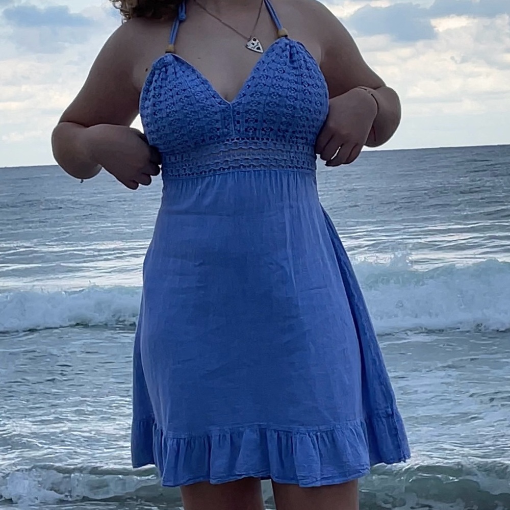 Blue Sleeveless Summer Dress